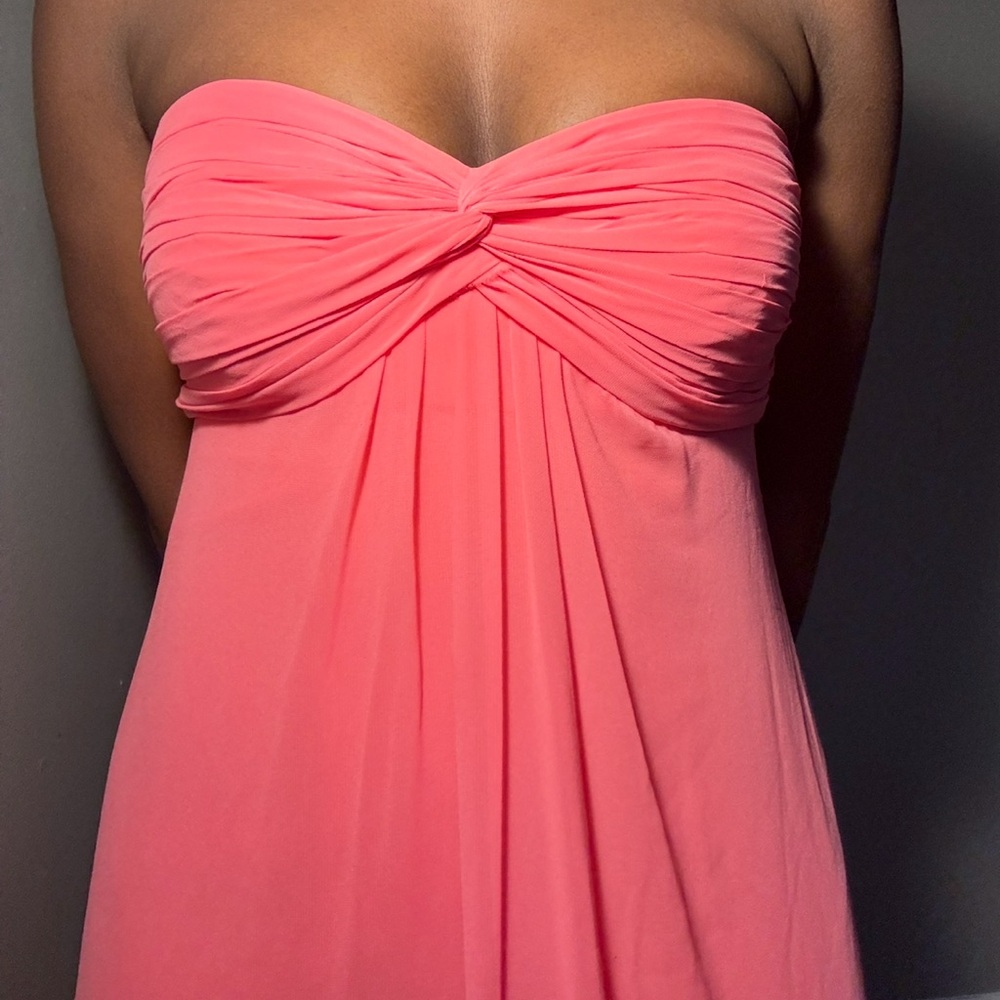 Elegant Pink Strapless Dress